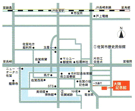 大隈記念館地図